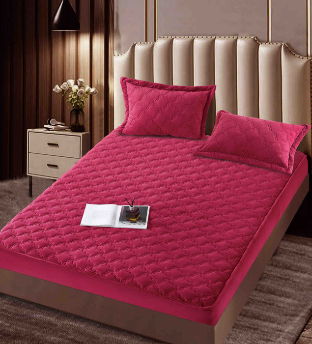 Husa tip Topper cu elastic din catifea 140x200 -TJ551 [2]