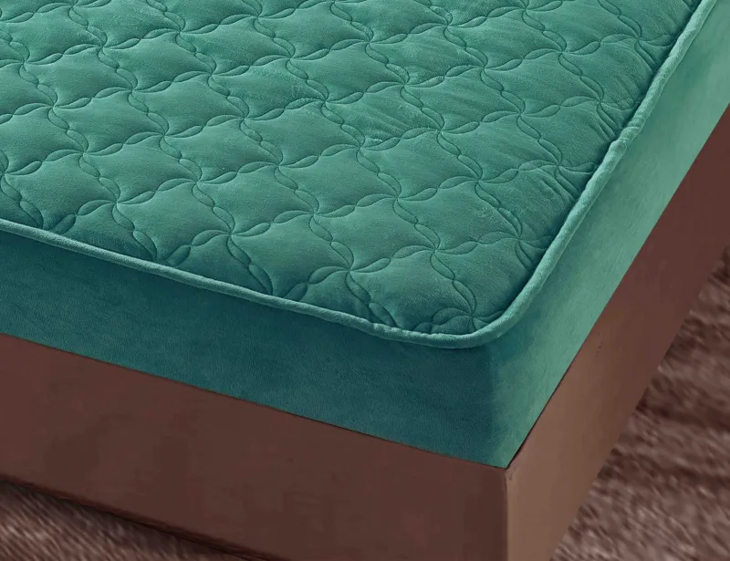 Husa tip Topper cu elastic din catifea 140x200 -TJ552 [3]