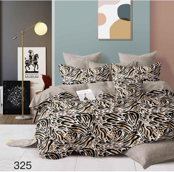Lenjerie de pat Finet 6 piese,Maro, animal print -LE70 [1]