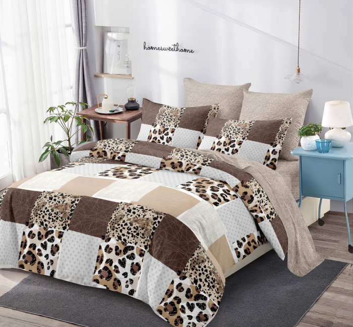 Lenjerie de pat Finet 6 piese Primavara,Patratle animalprint-LC181 [1]