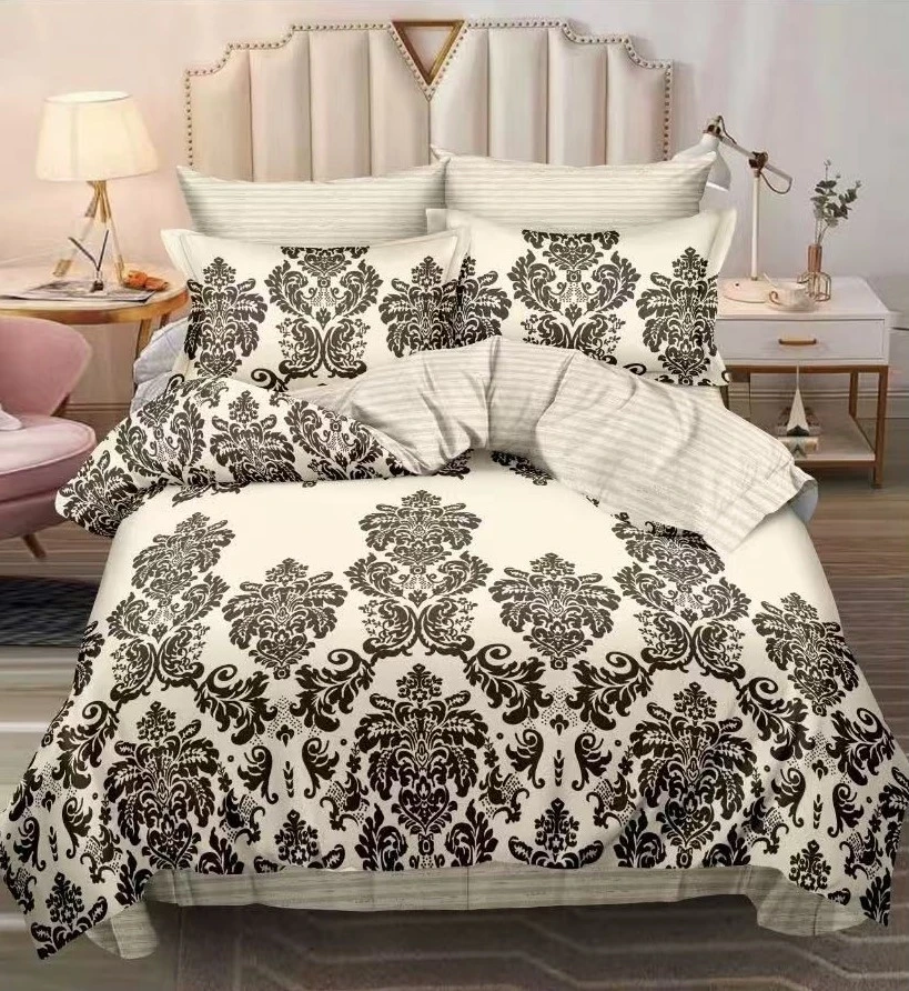 Lenjerie de pat Finet Pucioasa 6 piese,Bej/Maro,Model Regal-R399 [1]