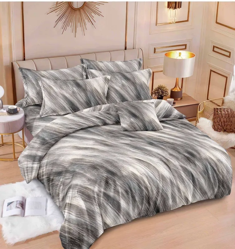 Lenjerie de pat Finet Pucioasa 6 piese,GRI DEGRADE LINII-R599 [1]