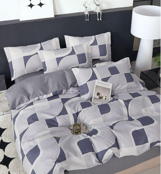 Lenjerie de pat Finet Pucioasa 6 piese,model geometric-R568 [1]