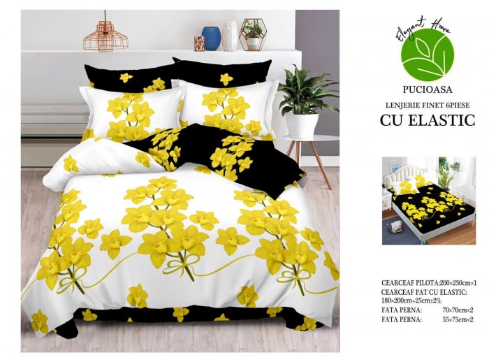 Lenjerii de pat Finet 6 piese cu Elastic-T104 [1]