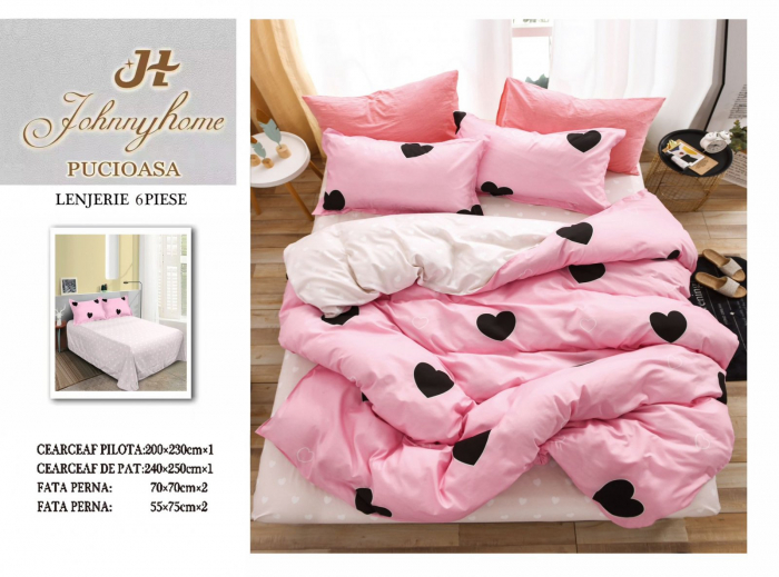Lenjerii de pat Finet 6 piese cu Elastic-T18 [1]