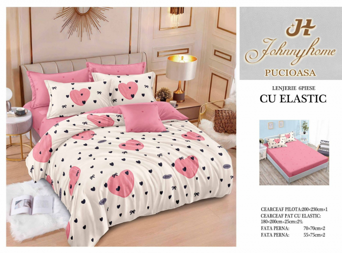 Lenjerii de pat Finet 6 piese cu Elastic-T303 [1]