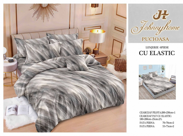 Lenjerii de pat Finet 6 piese cu Elastic-T306 [1]
