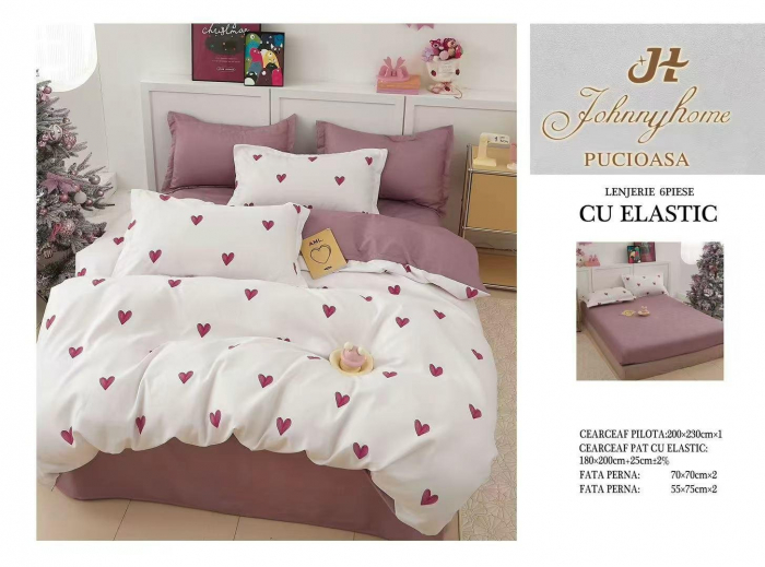 Lenjerii de pat Finet 6 piese cu Elastic-T316 [1]