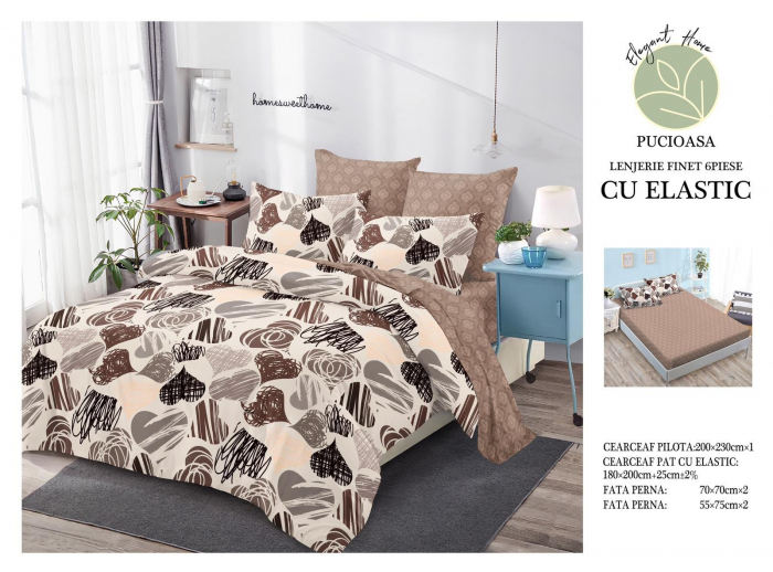 Lenjerii de pat Finet 6 piese cu Elastic-T63 [1]