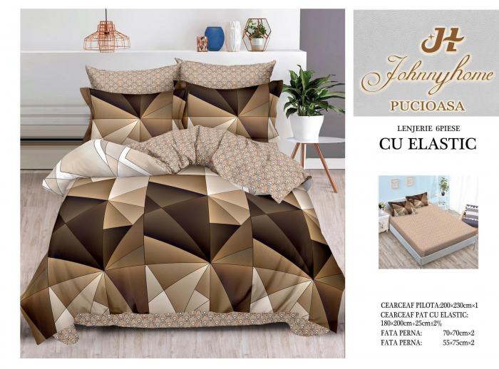 Lenjerii de pat Finet 6 piese cu Elastic-T64 [1]