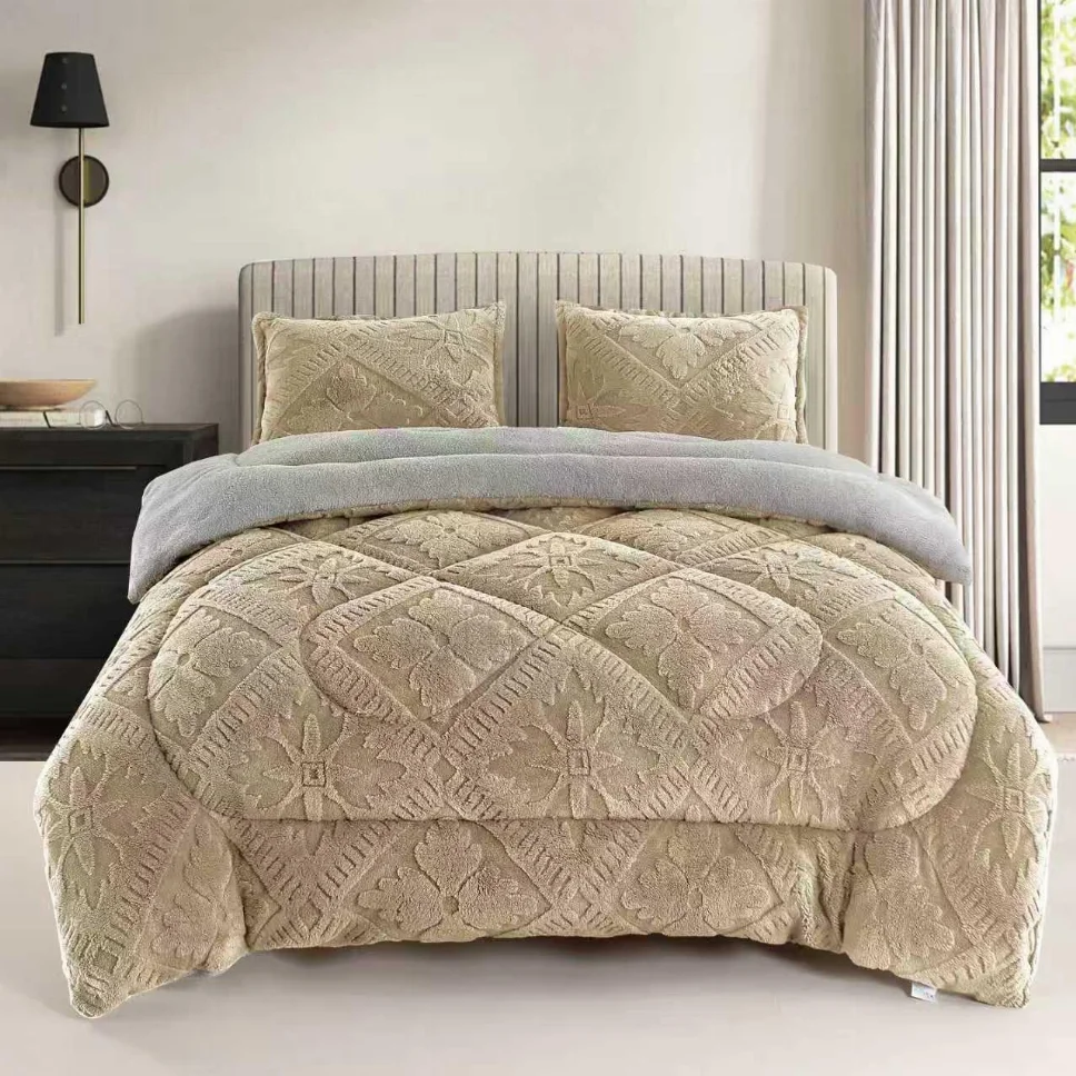 Pilota groasa cocolino cu blanita, bej cu model floral-PCB120 [1]