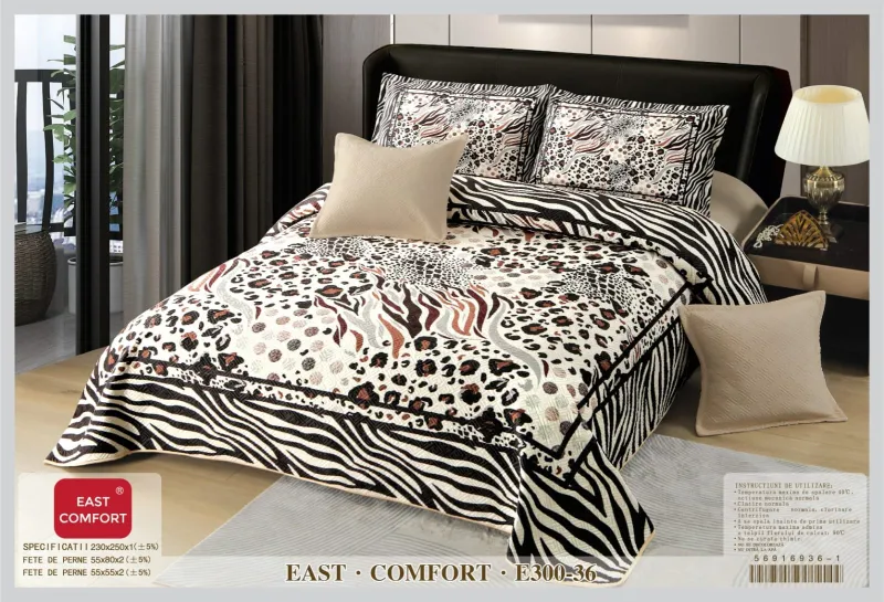 Cuvertura de pat matlasată,3D,din finet-E336 [1]