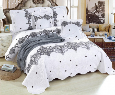 CUVERTURI - Cuvertura matlasata din bumbac 5 piese,White King-ES80