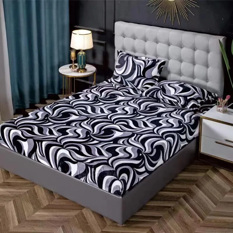 Huse de pat Cocolino 180x200 cm - Husa de pat Cocolino cu elastic+ 2 fete de perna-HJC39