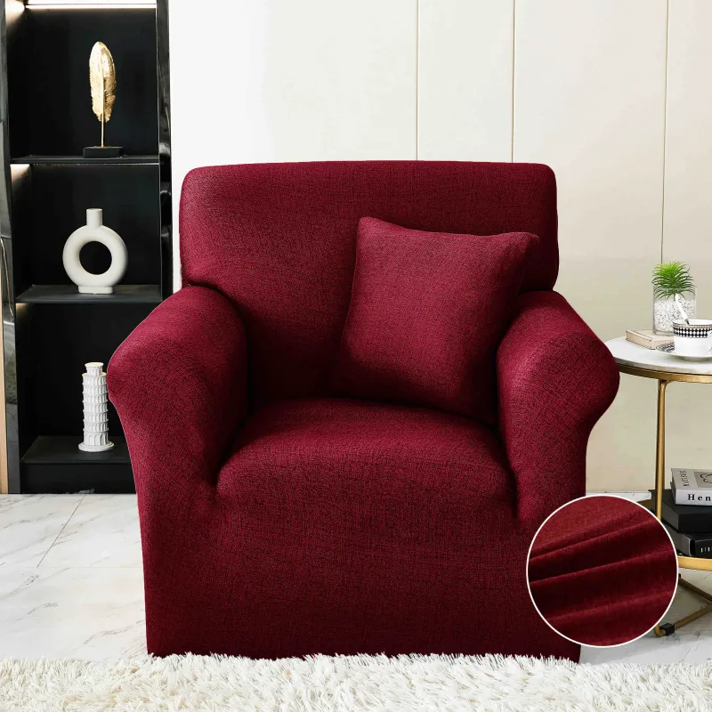 HUSE SCAUNE & CANAPELE - Husa Elastica pentru Fotoliu cu brate,Uni,Grena-S42