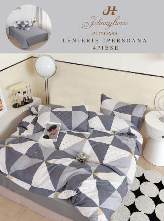 LENJERII DE PAT 1 PERSOANA & COPII - Lenjerie de pat 1 Persoana,4 piese,Finet-P17