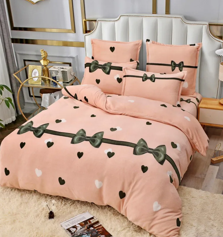 LENJERII DE PAT - Lenjerie de pat Cocolino 4 piese, geometric albastru cu verde-LN22