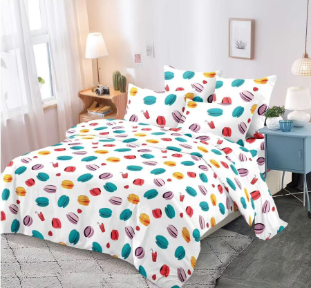 LENJERII DE PAT 1+1 GRATIS - Lenjerie de pat Finet 6 piese,Macarons-KY113