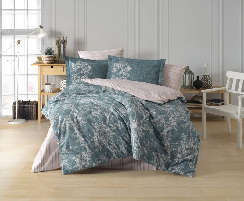 Lenjerii de pat Bumbac Poplin - Lenjerie Pat 2 persoane Hobby Dream – Turkuaz-POP112