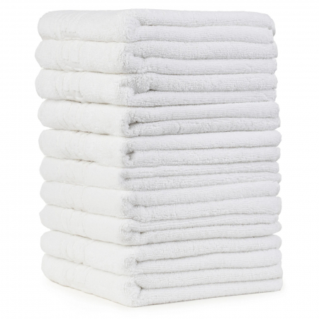 PROSOAPE SI HALATE - Set 10 Prosoape Hoteliere, Bumbac 100%, 50x90, Alb-AH2