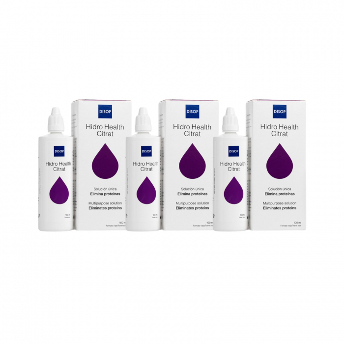 Pachet solutie intretinere lentile de contact, Hidro Health Citrat, 3x 100 ml [1]
