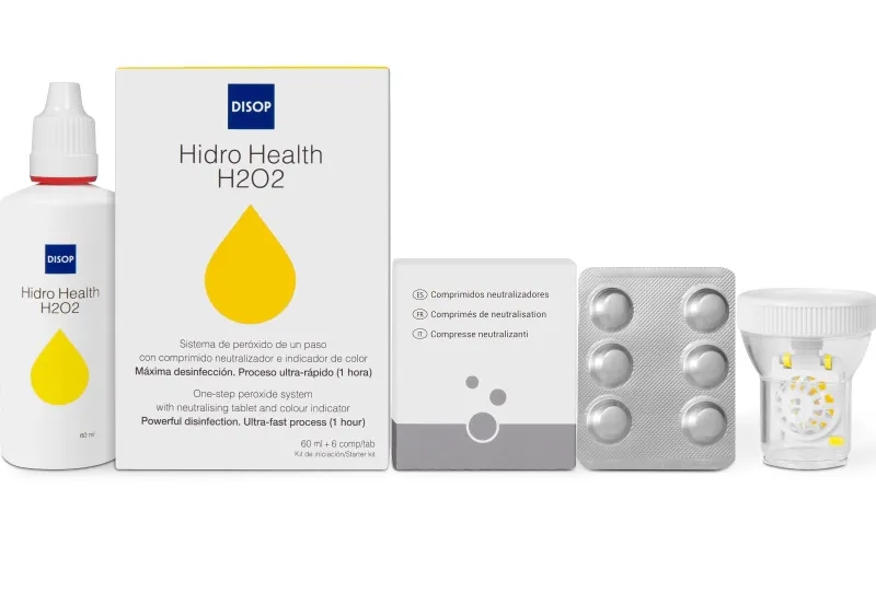 Solutie intretinere lentile de contact pe baza de Peroxid, Hidro Health H2O2, 60 ml [2]