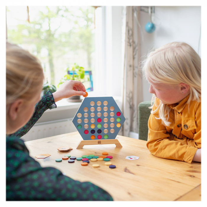 3 pe un rand, joc de strategie din lemn, BS Toys [2]