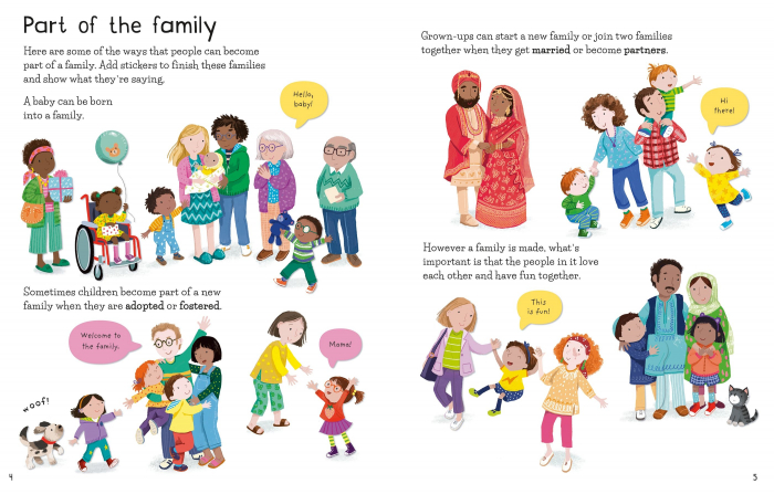 Carte cu autocolante First Sticker Book Families [5]