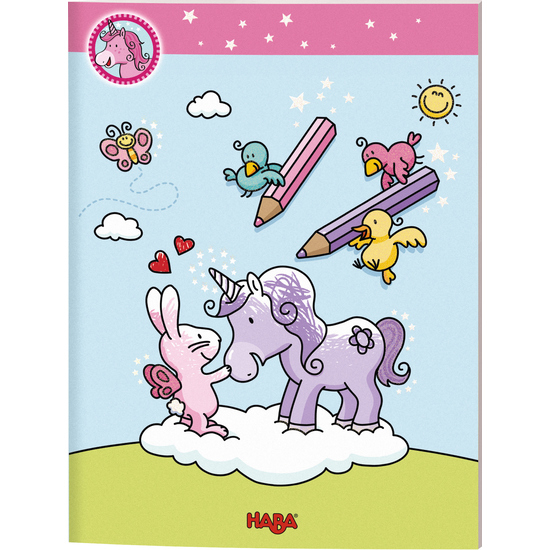 Carte de colorat Unicorni cu Sclipici Haba [1]