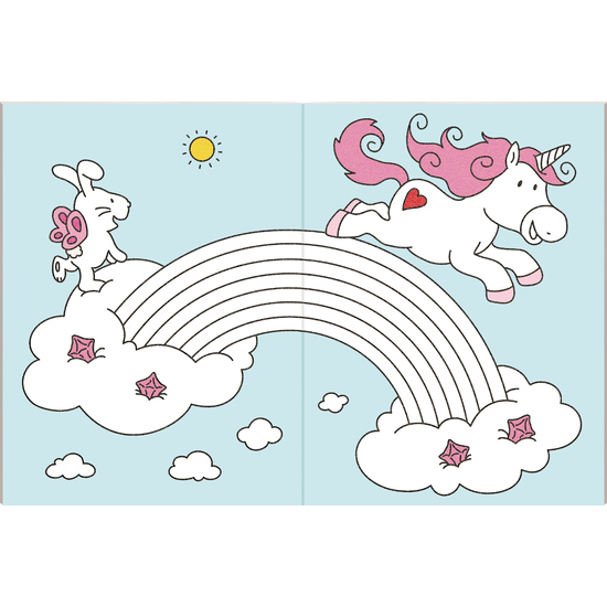 Carte de colorat Unicorni cu Sclipici Haba [3]