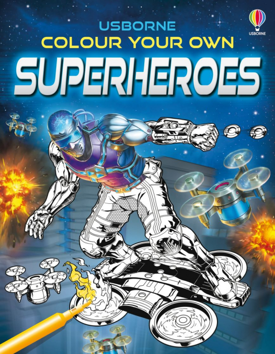 Colour Your Own Superheroes, Carte pentru copii [1]
