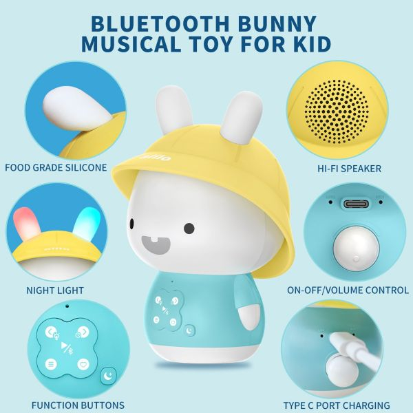 Alilo Baby Bunny - Iepuras interactiv cu povesti si cantece in Limba Romana si Limba Engleza, Albastru [4]
