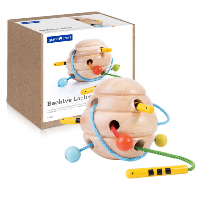 Beehive Lacing, joc cu siret din lemn, Guidecraft [1]