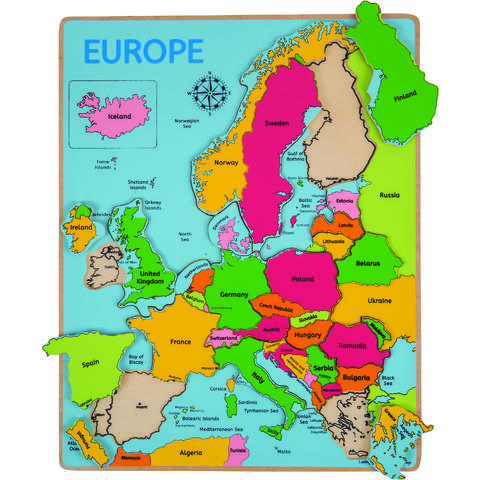 Puzzle incastru harta Europei [2]