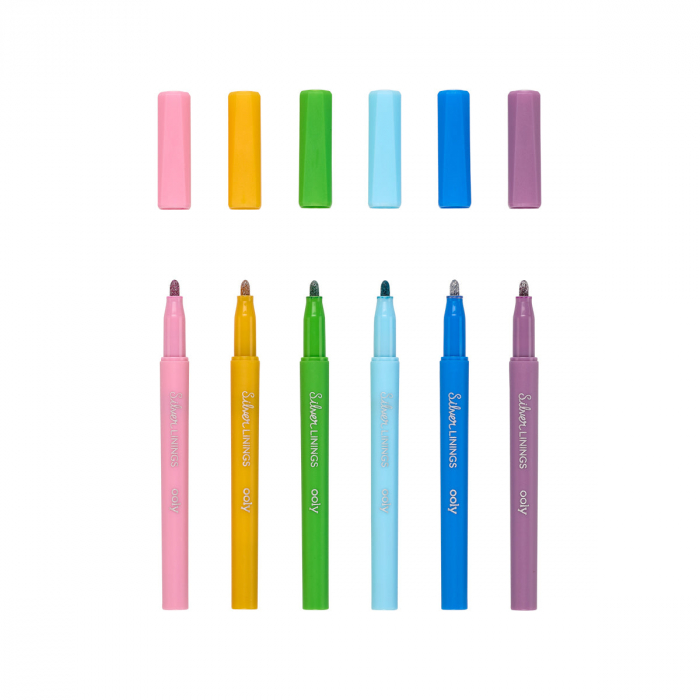 Carioci cu contur argintiu - Silver Linings - Set de 6 [2]