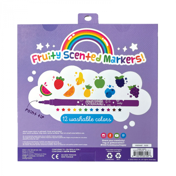 Carioci parfumate lavabile Yummy Yummy - Set de 12 [3]