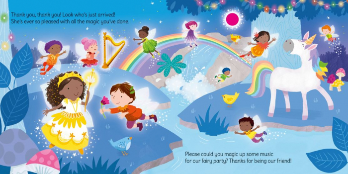 Carte cartonata cu sunete si bagheta magica Wand Books Fairy Magic, Usborne [3]