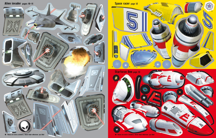 Carte cu autocolante Build Your Own Spaceships Sticker Book [7]