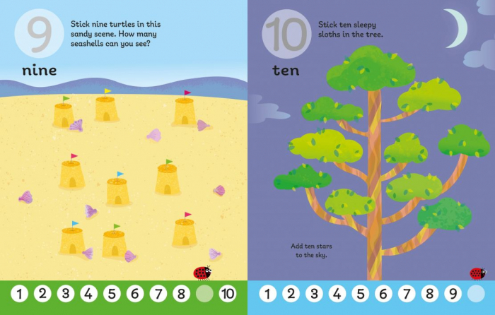 Carte cu autocolante First Sticker Book 123 [2]