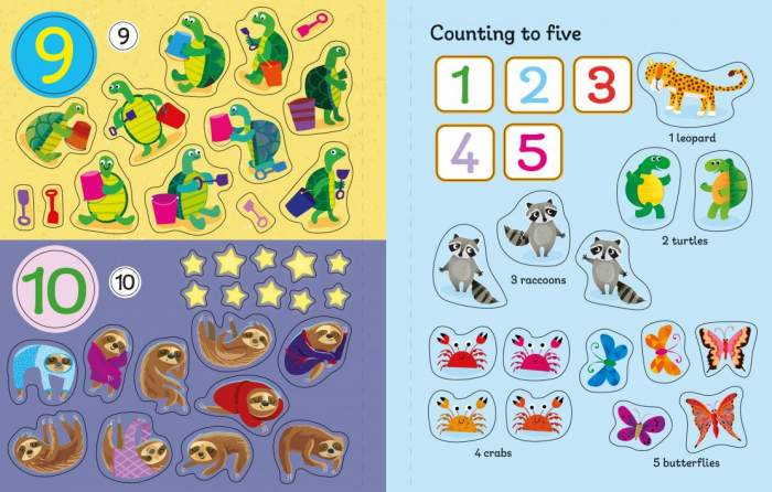 Carte cu autocolante First Sticker Book 123 [4]