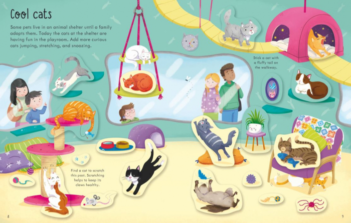 Carte cu autocolante First Sticker Book Pets [4]