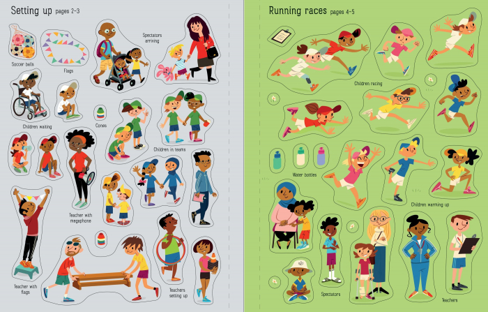 Carte cu autocolante First Sticker Book Sports Day [6]