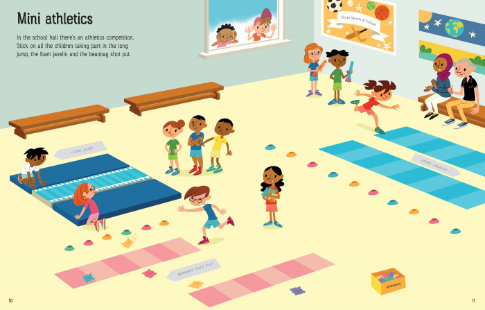 Carte cu autocolante First Sticker Book Sports Day [3]