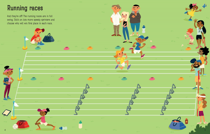 Carte cu autocolante First Sticker Book Sports Day [4]