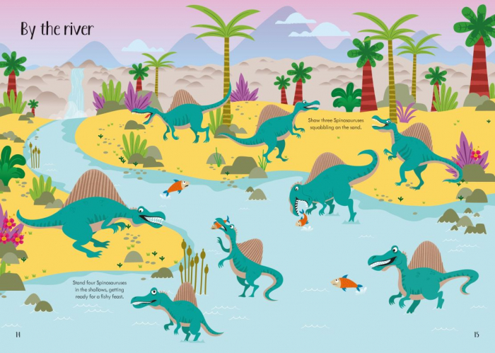 Carte cu autocolante Little First Stickers Dinosaurs [2]