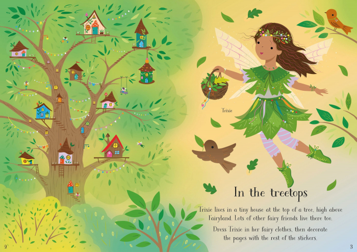 Carte cu autocolante Little Sticker Dolly Dressing Treetop Fairies [3]