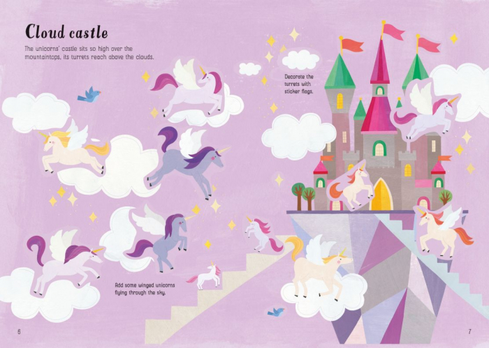 Carte cu stickere Little First Stickers Unicorns [3]