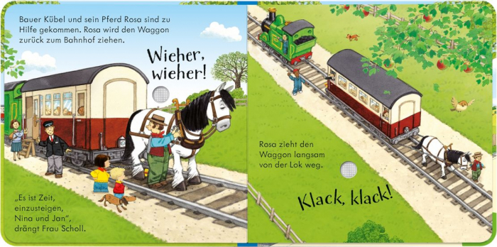 Carte cu sunete Poppy And Sam’s Noisy Train Book [2]
