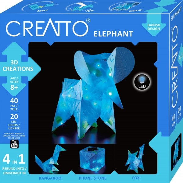 Creatto – Elefant, Figurina 3D de construit, cu leduri, Kosmos [1]