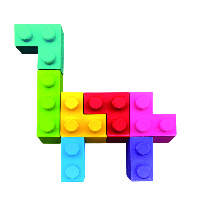 Creioane cerate interconectabile Block Crayons - Dinozaur Brachiosaurus, Haku Yoka [2]